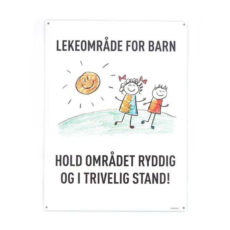 Hold området ryddig -for vegg 30x40 cm