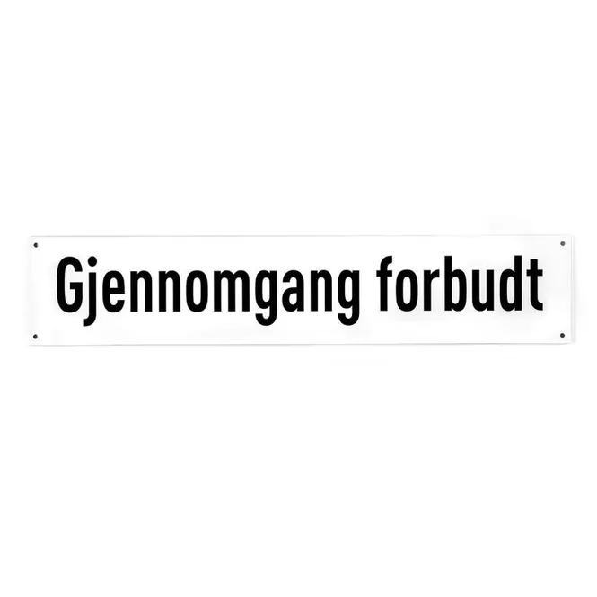 Hovedbilde Gjennomgang forbudt -for vegg 10x50 cm