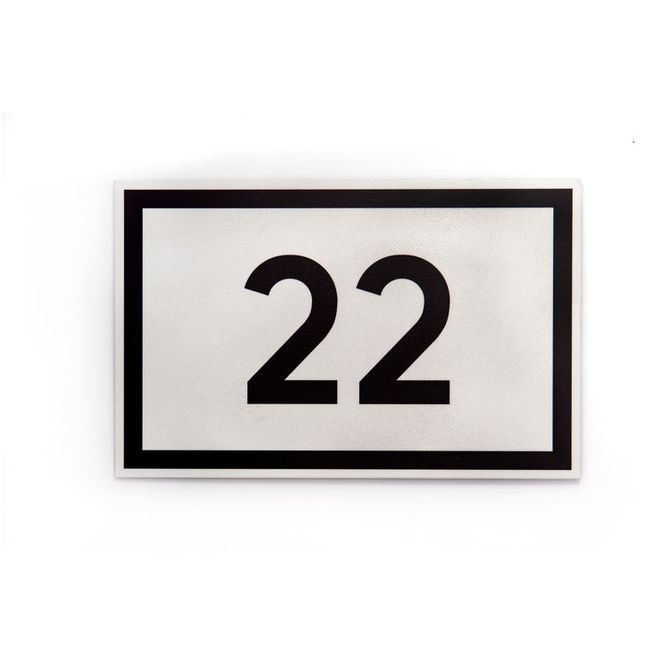 Hovedbilde Husnummer på tilvisningskilt - enkeltsidig  16x25 ...
