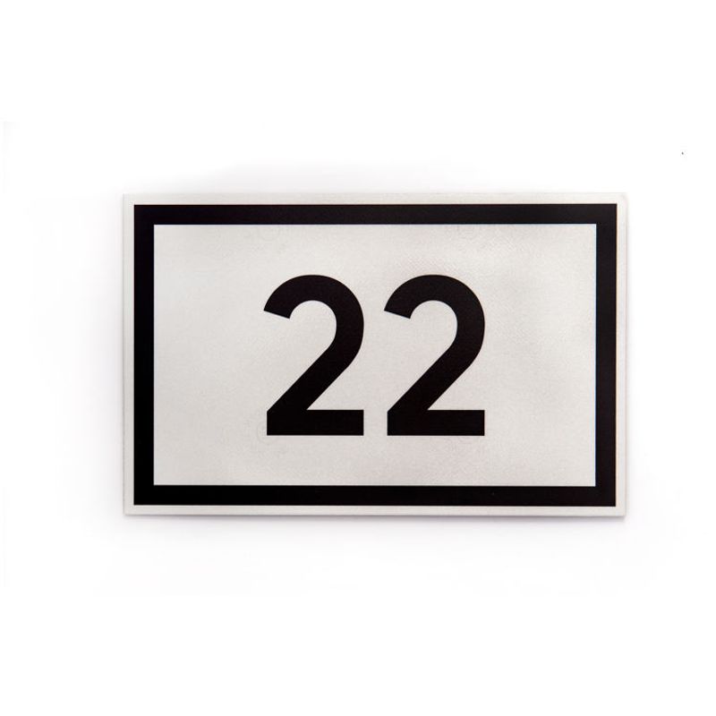 Husnummer på tilvisningskilt - enkeltsidig  16x25 cm