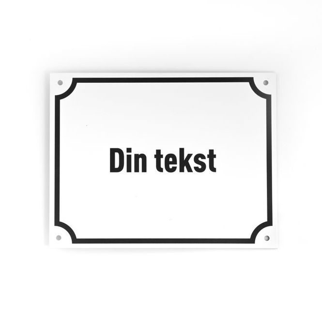 Hovedbilde Husnummer 14x18 cm - Hvit plate