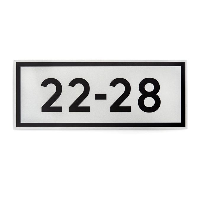 Hovedbilde Husnummer på tilvisningsskilt - enkeltsidig  ...