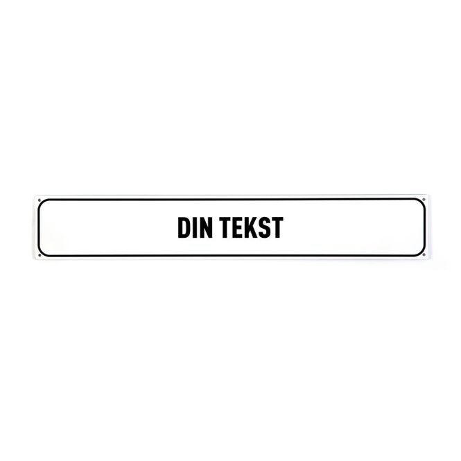 Hovedbilde Gateskilt rund ramme 9x55 cm