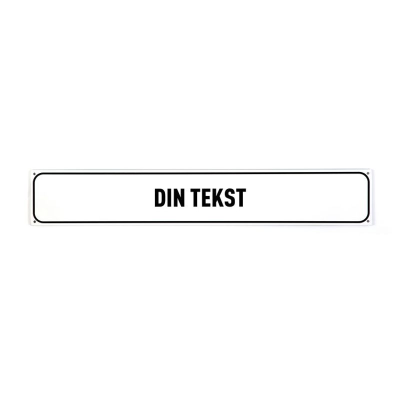 Gateskilt rund ramme 9x55 cm