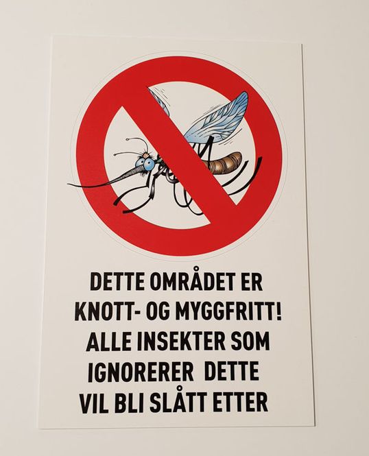 Hovedbilde Mygg forbudt - plastskilt