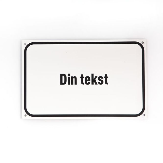 Hovedbilde Husnummer 14x22 cm - Hvit plate