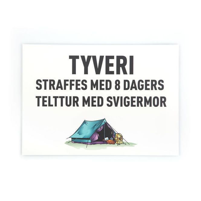 Hovedbilde Tyveri straffes med telttur skilt