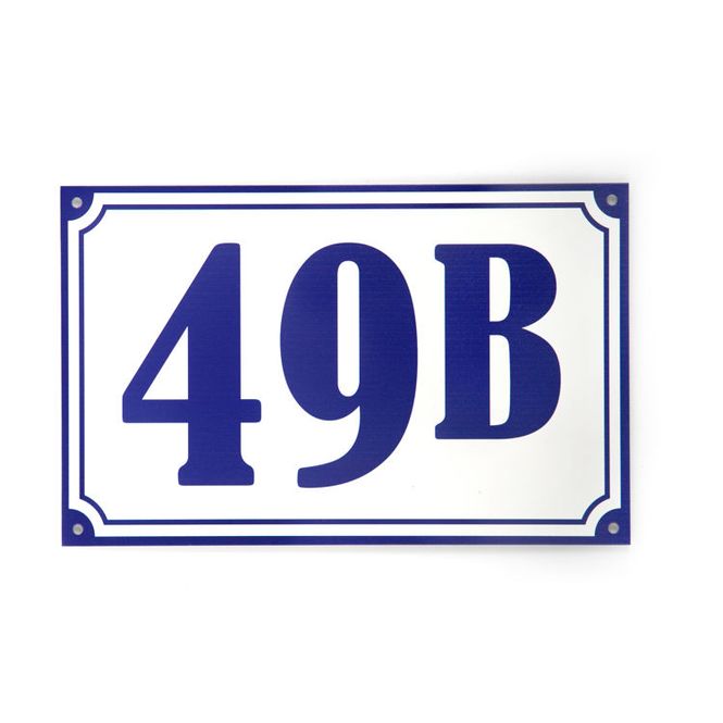 Hovedbilde Husnummer blå  14x22 cm.