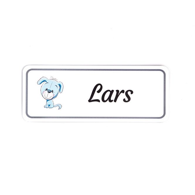 Hovedbilde Skilt til barnerom - hund   8x21 cm