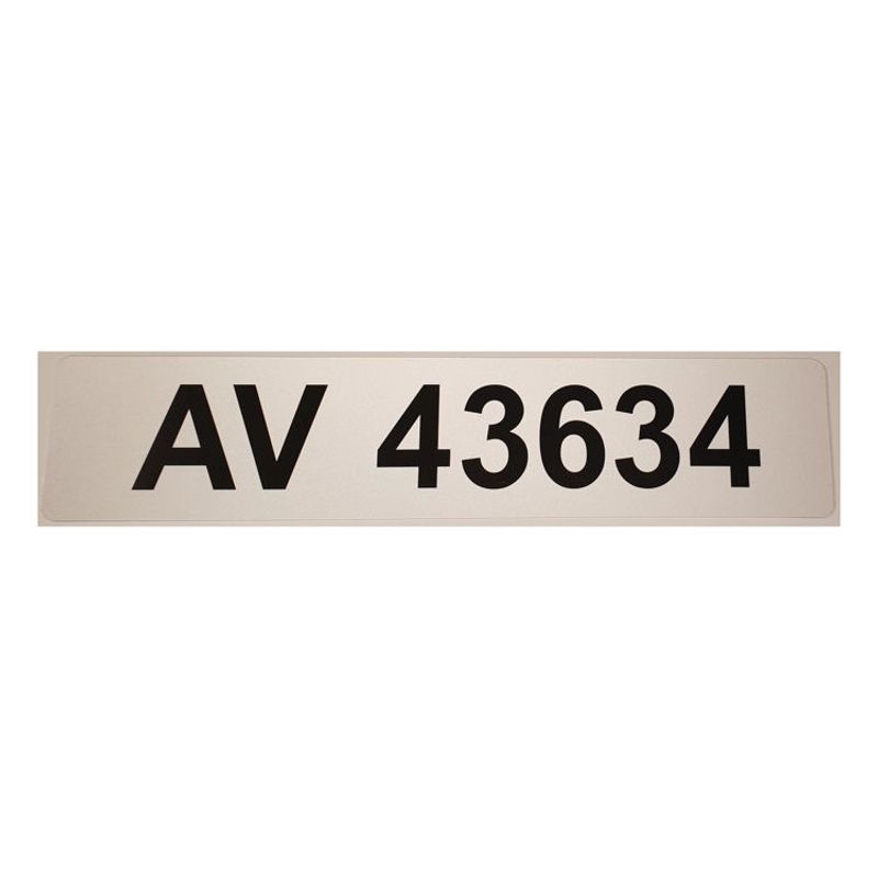 Ekstra bilskilt reflekterende alu 11x52 cm.