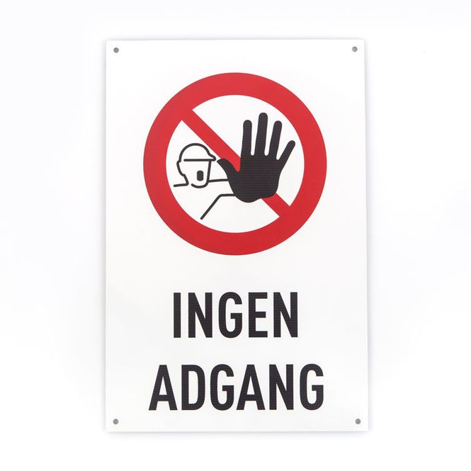 Hovedbilde Ingen adgang 20x30 cm