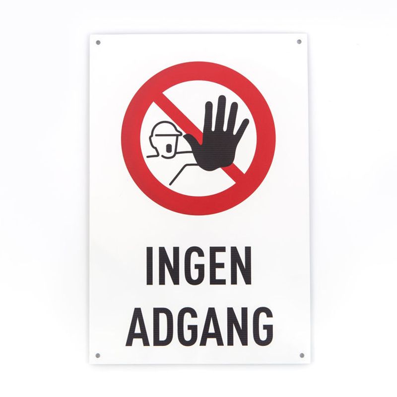 Ingen adgang 20x30 cm