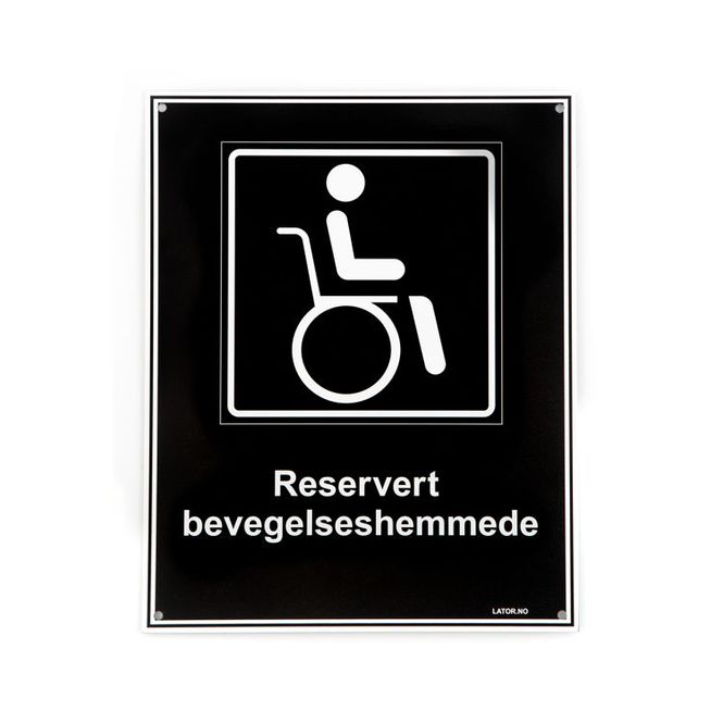 Hovedbilde Privatrettslig skilt -reservert bevegelseshemmede ...