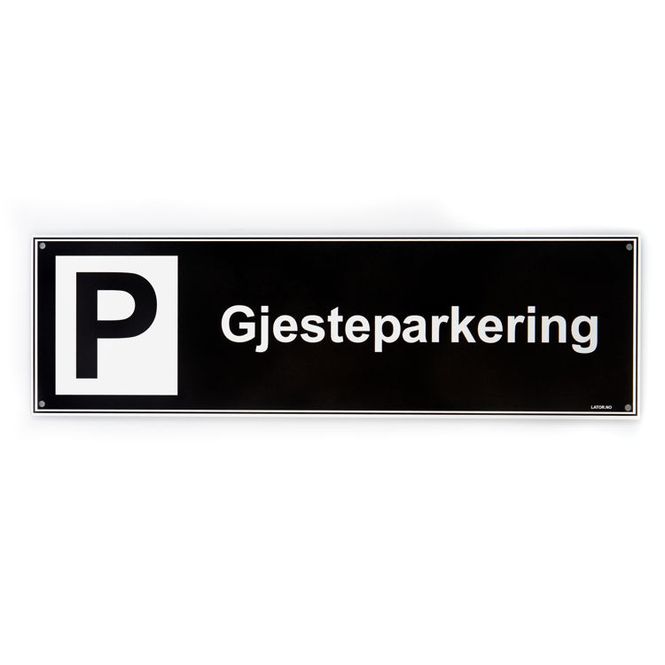 Hovedbilde Privatrettslig skilt -Gjesteparkering 12x40 cm
