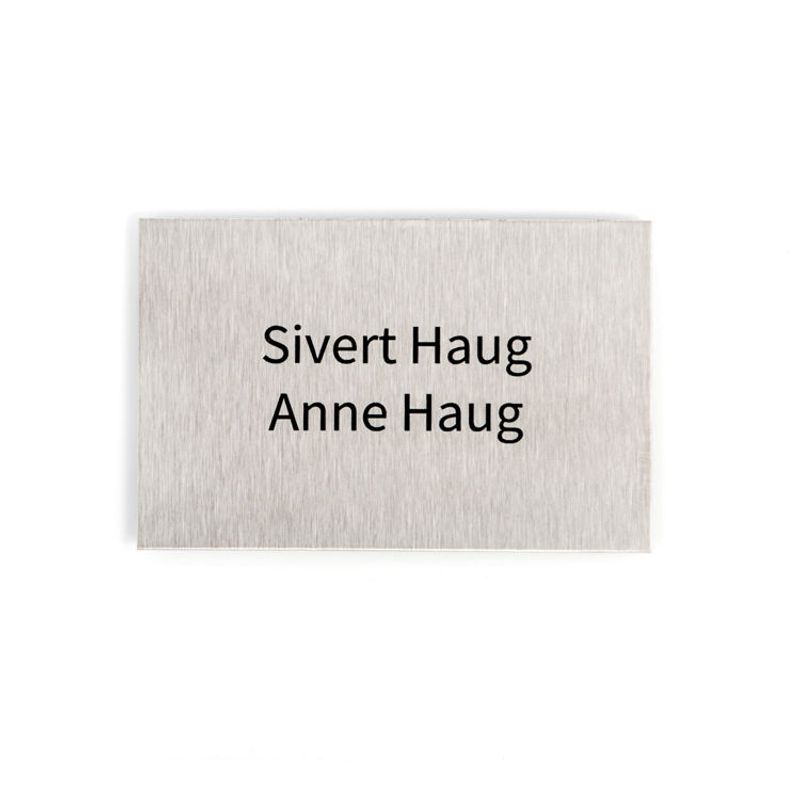 Postkasseskilt -stål for luke   5,8x9,2 cm